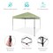 Best Choice Products 8x8ft Easy Setup Pop Up Canopy w/ 1-Button Setup, Wheeled Case, 4 Weight Bags